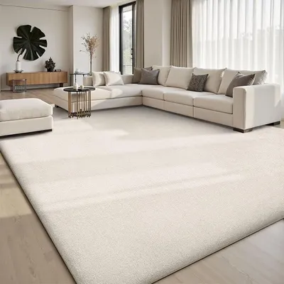 Imagen del producto de Alfombra para sala de estar, 240x300 cm, ideal para habitación infantil, dormitorio de niña o niño, color gris. Alfombra suave de pelo corto, esponjosa y lavable