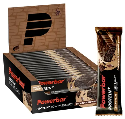 Produktbild von POWERBAR Protein Plus Low Sugar Chocolate Brownie 16x 35 g Riegel