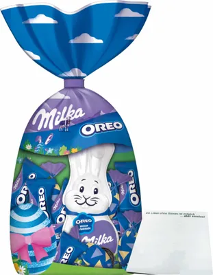 Produktbild von Milka Oreo Ostermischung (212g Packung) + usy Block