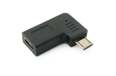 Produktbild von SYSTEM-S USB 3.1 Adapter Typ C Buchse zu 2.0 Micro B Stecker Winkel Links