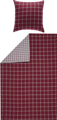 Produktbild von Erwin Müller Wendebettwäsche rot 1x 135x200 cm + 1x 80x80 cm