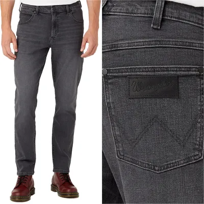 Produktbild von Wrangler Larston Blackout Taillierte Jeans, Grau, Denim, W32 L34