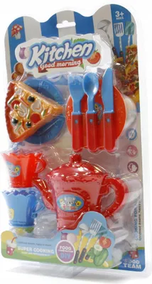 Image de Set de vaisselle pour enfants - Accessoires de cuisine pour la cuisine des enfants - Service à thé et à café coloré