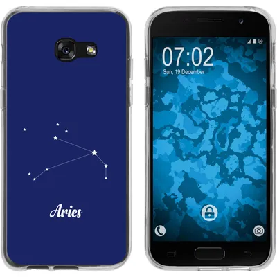Produktbild von PhoneNatic Case kompatibel mit Samsung Galaxy A7 (2017) Silikon-Hülle SternzeichenAries M11