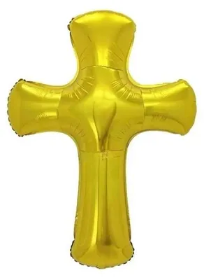 Obrázek produktu pro Fóliový balón Zlatý kříž 51 x 67 cm – Godan