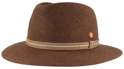 Mayser rollbarer Filzhut Traveller Wolle Plus mit Stoffband in braun