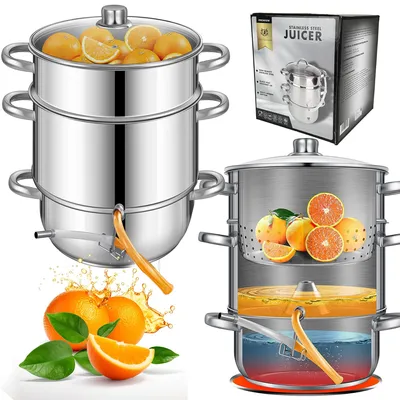 Dampfsaftzentrifuge 8L Edelstahl – Saftbereiter für alle Herdarten