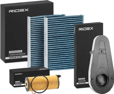 Produktbild von RIDEX Filterset Inspektionspaket Filtersatz für BMW 5 Touring (F11) 5 Limousine (F10) 7 (F01, F02, F03, F04) 5 GT (F07)
