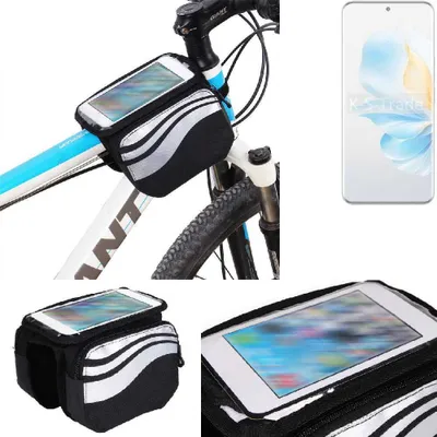 Produktbild von K-S-Trade Rahmentasche Fahrrad-Halterung kompatibel mit Honor 100 Pro Rahmenhalterung Fahrrad Handyhalterung Fahrradtasche Handy Smartphone Halterung