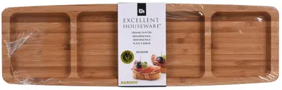 Produktbild von Excellent Houseware - Snack-Tablett aus Bambus - 4 Fächer 8719202214093 - 8719202214093