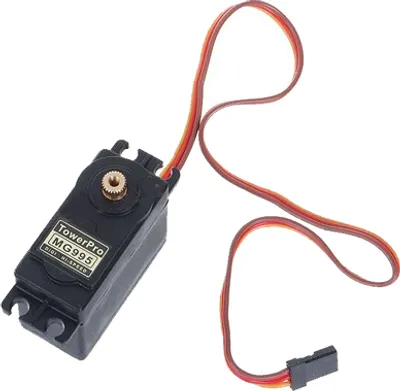 Image de MG995 Boîte de vitesses en métal Servo couple numérique avec engrenages et pièces (noir)