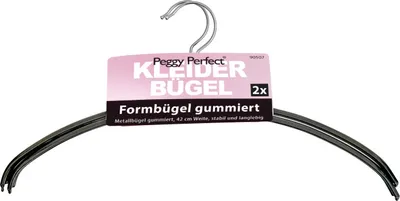 Produktbild von Peggy Perfect Metall-Kleiderbügel ohne Steg 2er Pack