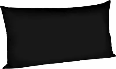 Produktbild von fleuresse Mako Satin Kissenbezug Colours Uni 40x80 cm Schwarz