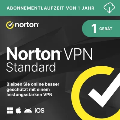 Produktbild von NORTONLIFELOCK VPN Standard 5Dev ESD 1 Nutzer /5 Geräte/1 Jahr ESD DE