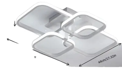 Productafbeelding van Plafondlamp, energiezuinige LED, modern design, A7201