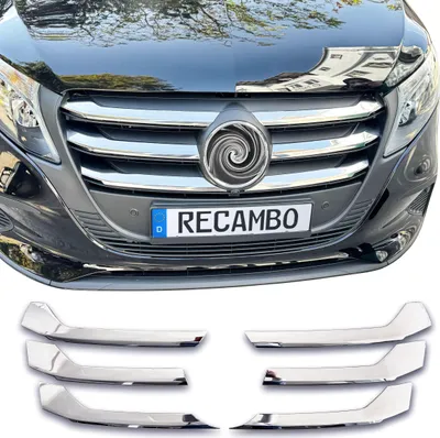 Image de EDELSTAHL KÜHLERGRILL LEISTEN CHROM für MERCEDES VITO W447 | BJ ab 2021>
