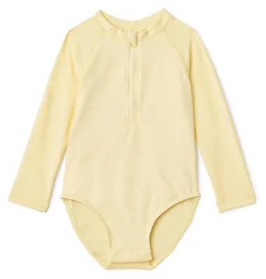 Produktbild von A. Essentials Baby - Mädchen Langärmliger Rashguard-Badeanzug für Babys, Hellgel