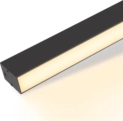 Produktbild von ZMH LED Deckenleuchte Wohnzimmer Deckenlampe 32W Modern Schwarz Deckenbeleuchtung 107 CM Dimmbar mit Fernbedienung für Schlafzimmer Küche Büro Esszimmer