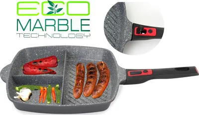 Immagine prodotto di padella 3in1 | padella in Vetroceramica | padella a induzione | padella a induzione | padella per grigliare | 28 cm