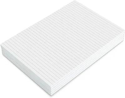 Produktbild von Notizblöcke Set - DIN A4 – 5 Blöcke - liniert - 50 Seiten pro Block - Geleimt - stabile Kartonrückseite - 90 g/m² Papier - hochwertig