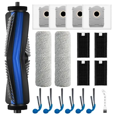 Produktbild von Zubehör für Saugroboter, Set mit 1 Hauptbürste, 4 Staubbeutel, 2 Wischwalzen, 4 HEPA Filter, 6 Seitenbürsten, 1 Reinigungsbürste