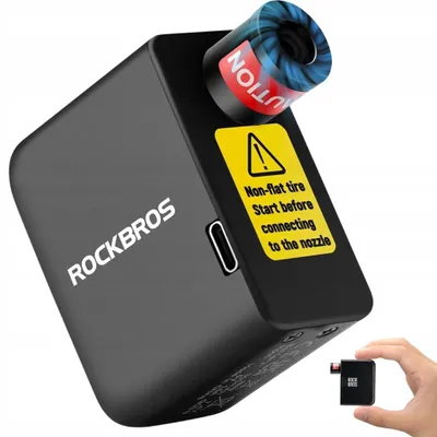 Produktbild von Rockbros Mini Elektrische Fahrradpumpe USB-C 100 PSI