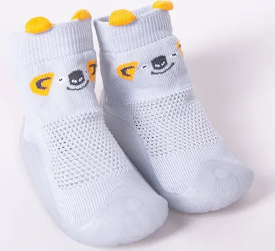 Obrázek produktu pro Ponožkoboty capáčky barefoot bosé OBO-0172 sv. šedé s koalou VZDUŠNÉ bačkůrky ponožky s gumovou stélkou 24
