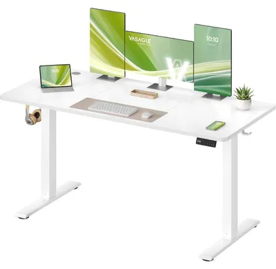 Produktbild von Höhenverstellbarer Schreibtisch LSD314WZ03, 140 x 60 cm, weiß