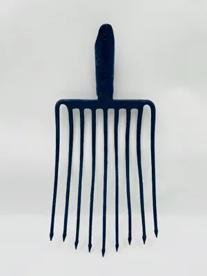 Produktbild von Steingabel, 9 Zinken blau/silber lackiert
