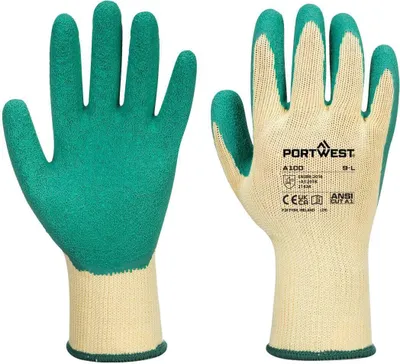 Obrázok produktu pre Portwest - Rukavice Grip "A100", latexové PW173 (XL) (zelené)
