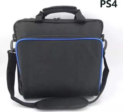 Produktbild von PS4 Reisetasche Schutzhülle Handtasche für Playstation 4, Spielzubehörkonsole mit Reisetasche(Schwarz Blau)
