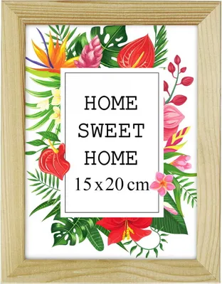 Produktbild von MG Design Bilderrahmen 15 x 20 cm - Farbe Natur aus Holz, mit Acrylglas - zum vertikalen oder horizontalen Aufhängen/Aufstellen, für Fotos