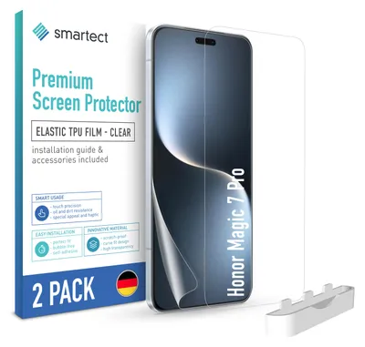 A product package for screen protectors for a smartphone.