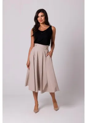 Productafbeelding van BeWear dames midi-rok Guinemrei, beige, maat S