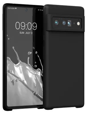 Produktbild von kwmobile Handyhülle für Google Pixel 6 Pro Hülle - Case Silikon - Kabelloses Laden - Schutzhülle Cover in Schwarz