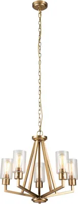 Immagine prodotto di Lampadario metallo vetro L: 61,1 cm H: max. 253,4 cm in ottone E27 lampadario moderno a sospensione