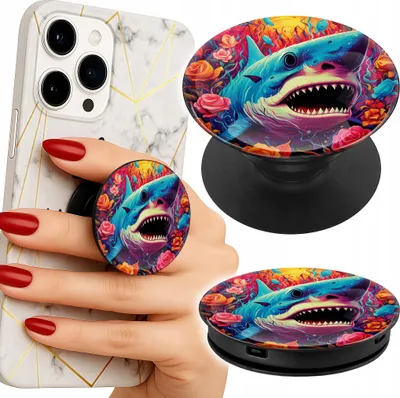 Obrázek produktu pro Popsocket Držák/stojan na telefon s květinovým vzorem Shark