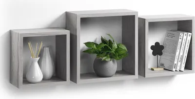Produktbild von Wandregale, 3er-Set, quadratisch