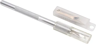 Produktbild von Nahttrenner-Set aus Metall, 5-teilig mit Ersatzklinge und Aluminiumgriff