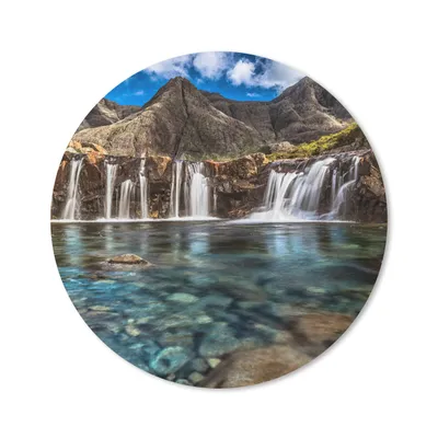 Produktbild von MuchoWow® Mauspad Mousepad Feenpool in Schottland 50x50 cm - Mousepads - Maus Mat - Pad - Mausunterlage - Vinyl