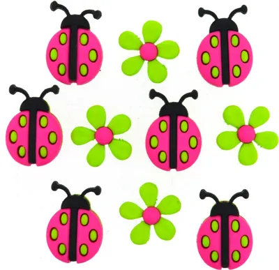 Produktbild von Dress It Up Knöpfe mit Tiermotiven : Marienkäfer, Ladybug Crossing Motiv: Marienkäfer, Ladybug Crossing