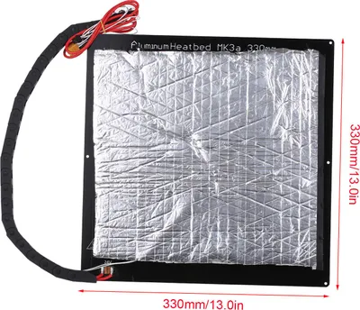 Image de 24V Imprimante 3D Upgrade Hotbed MK3 Plateforme chauffante en aluminium 330*330*3mm avec fil et coton isolé Compatible avec l'imprimante X5SA/X5SAPRO
