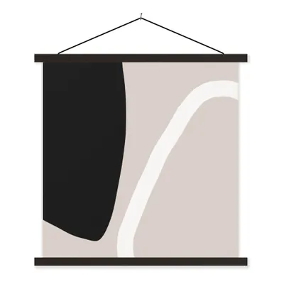 Produktbild von MuchoWow® Textilposter Pastell - Minimalismus - Formen 120x120 cm mit schwarzem Rahmen - Aufhängungsset