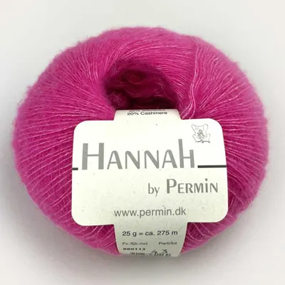 Zdjęcie produktu dla Hannah by Permin – Luksusowa przędza z wełny merynosowej, jedwabiu i kaszmiru (13 róż)