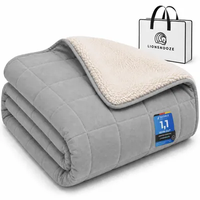 Immagine prodotto di Coperta ponderata da 9 kg, 155 x 220 cm, 2-in-1: coperta terapeutica e avvolgente per la notte