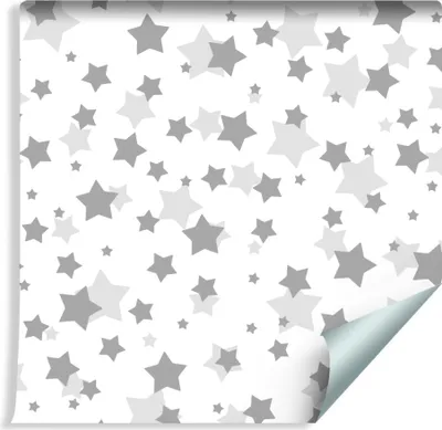 Obrázek produktu pro 10m VLIES TAPETE Roll Dětský pokoj Grey Stars XXL