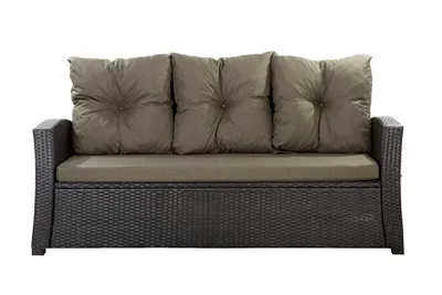Obrázok produktu pre Vankúše na záhradnú pohovku Zelená| Sedadlo 168x52x7, operadlo 3*56x50| Edícia pre 3 osoby| Ratanový vankúš na pohovku| Sedací vankúš