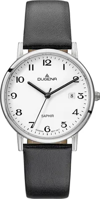 Produktbild von Dugena 4460727 Herren-Armbanduhr, Edelstahl-Gehäuse, Leder-Armband