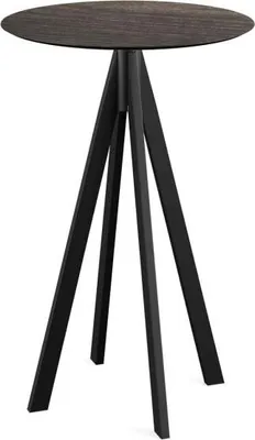 Immagine prodotto di Infinity - Tavolo da bar, struttura nera + piano in HPL effetto legno sbiancato, Ø70 cm, 1 pezzo