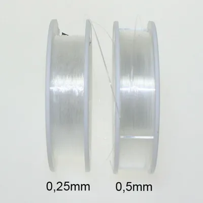 Produktbild von Perlenfaden Perlonfaden Nylonfaden Faden transparent 0,5mm 50m